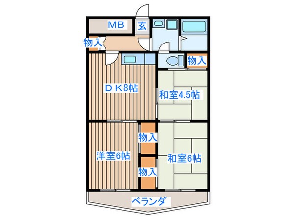 成田ハイツの物件間取画像